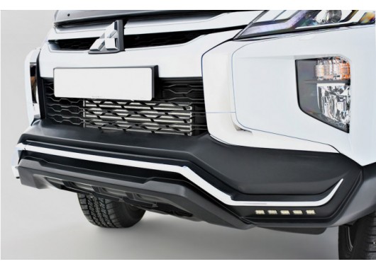 Добавка за предна броня с LED дневни светлини за Mitsubishi L200 (2019-) image