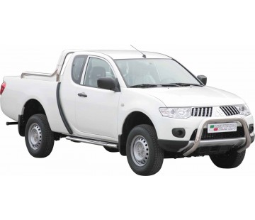 Двоен извит протектор за задна броня Ø 63 мм Mitsubishi L200 4 врати ( 2010 - 2014 )