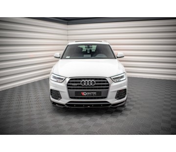 Спойлер за предна S-line броня Maxton design за Audi Q3 (2014-2018)