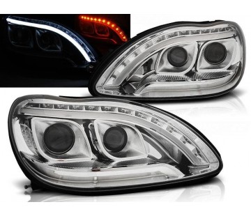 Ляв тунинг фар за Mercedes Benz W220 (1998-2005)